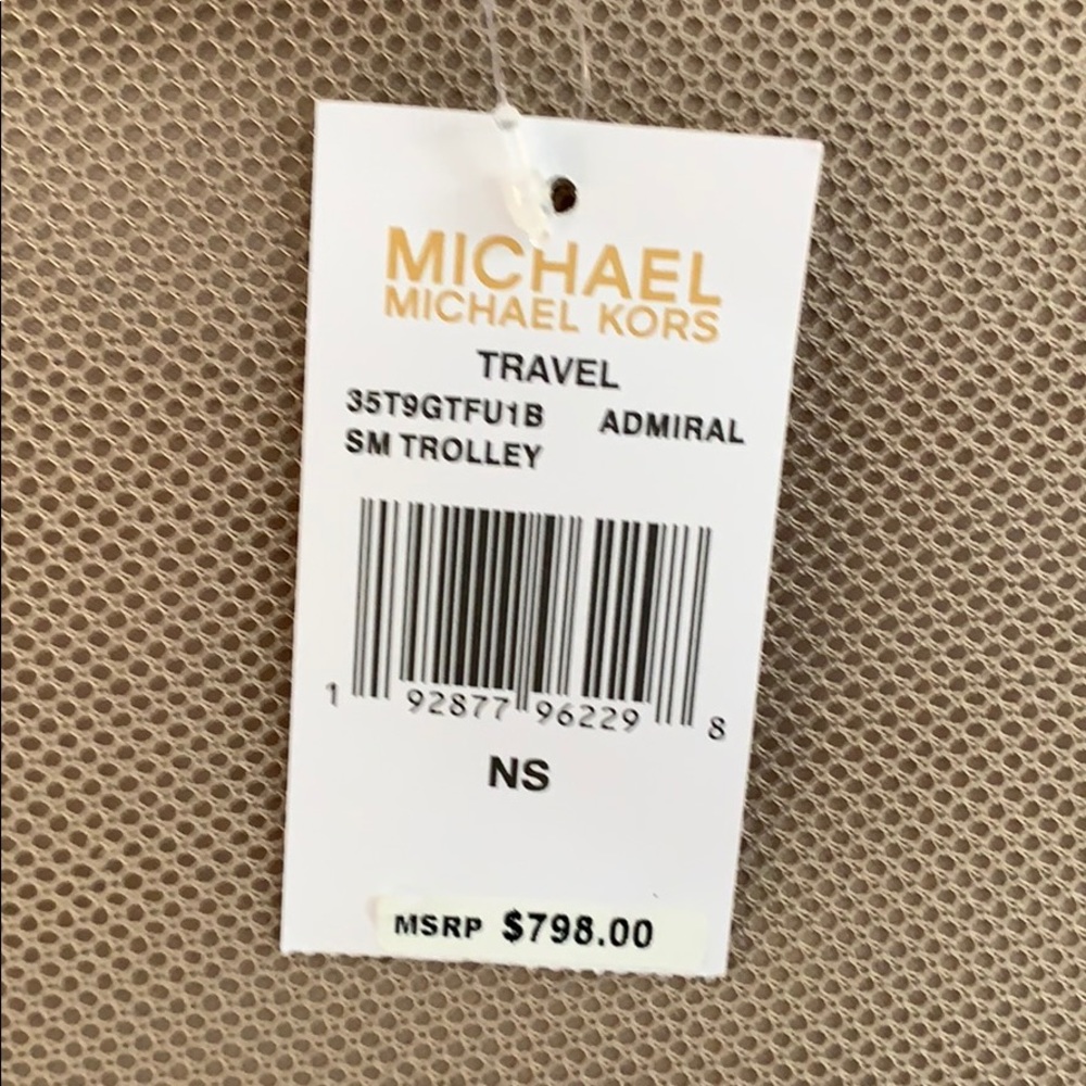 Michael Kors Carry On Luggage Trolley Navy Blue - Picture 6 of 8